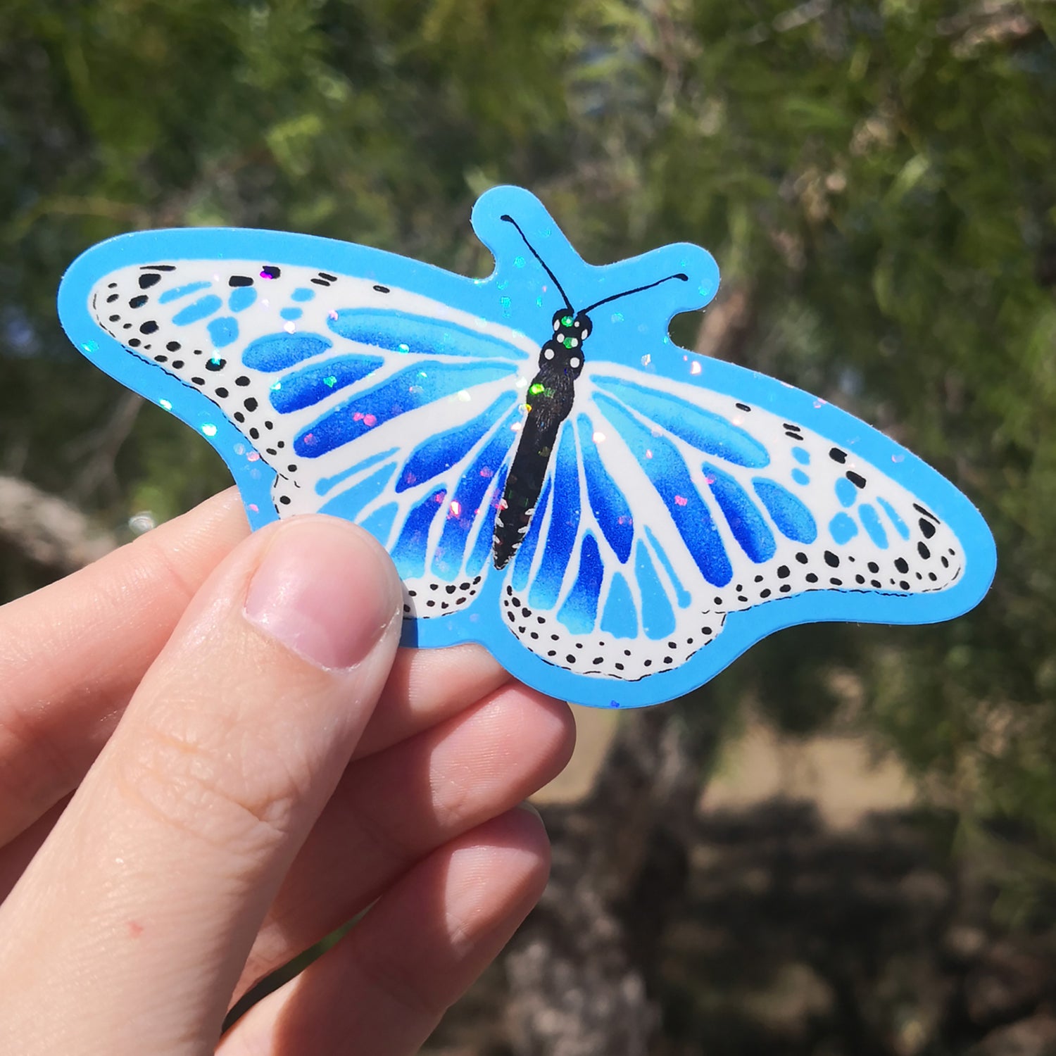 Blue Butterfly - Blue Butterfly - Sticker